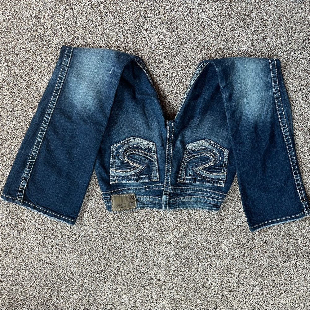 Silver Twisted jeans 27x31